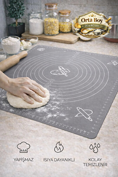 Berdina Home Silicone Dough Rolling Mat Measured Heat Resistant Dough Kneadin...