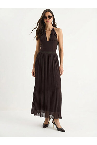 Bianco Lucci Kadın Piliseli Maxi Boy Astarlı Tül Etek 0928 60283946