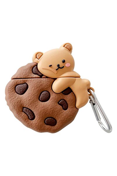 Mi7a Airpods 4. Nesil Uyumlu Cookie Bear Figürlü Koruyucu Kılıf