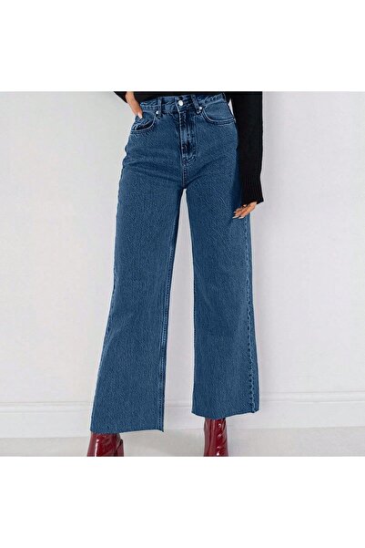 connemara Γυναικείο τζιν παντελόνι με ψηλή μέση, μπλε, κοντό, με φαρδιά μπατζ...