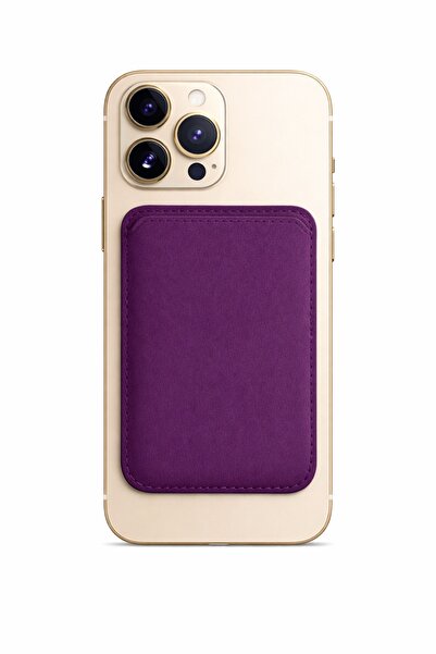 Velvoria Aurevia Suede Magsafe Card Holder Bordoeux iPhone 12