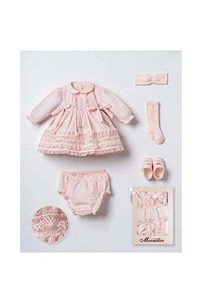 LisaLoom Baby Girl Lace Dress Set 3-6 Months – Set of 5 Special Occasion Mevl...