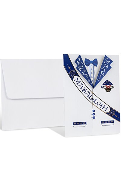 ERDEM DAVETİYE 50 Adet Smokin Sünnet Davetiyesi, Baskı Hariçtir 1809341