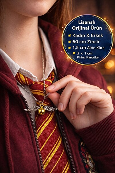 TOYFEST قلادة هاري بوتر سناتش ذهبية وفضية اللون مرخصة للجنسين من عالم السحرة ...