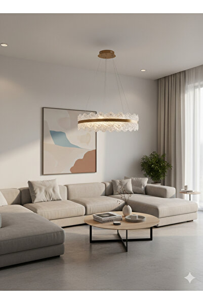 LİGHT HOUSE 2 Daireli Akrilik Modern Sarkıt Salon Avizesi