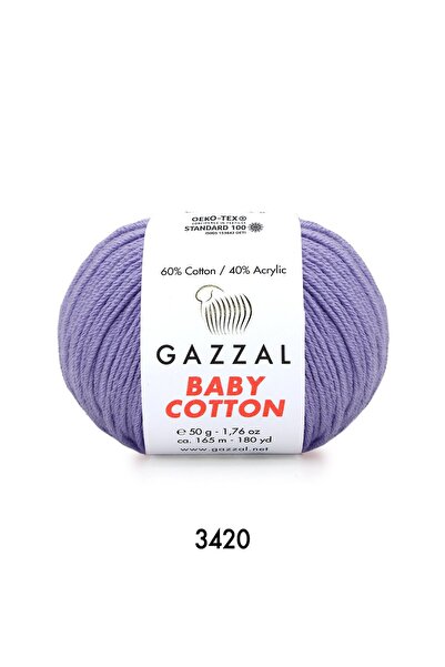 Gazzal Бебешка памучна прежда - 50 г. 165 м.