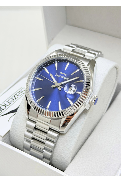 Slazenger Orijinal 2 Yıl Garantili 10ATM Su Geçirmezlik Çelik Kordon Erkek Ko...