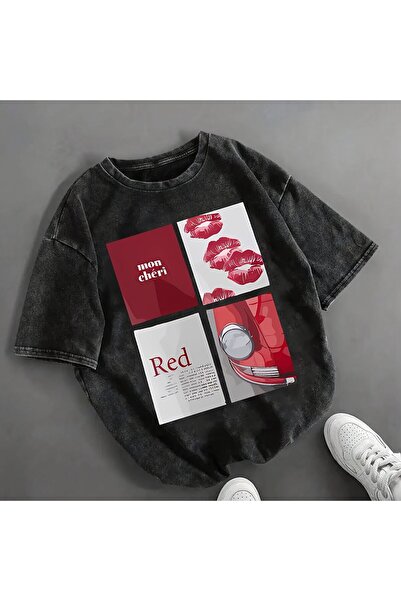 ZEMLİYA Unisex T-shirt με γραφικό σχέδιο και κοντό μανίκι – Καλοκαιρινό μπλου...