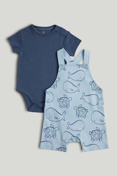 MOTHERCARE My First Bibshorts and Bodysuit Outfit