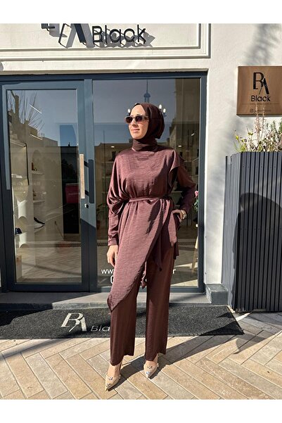 QOOQ STORE 26SS212 Riva Kadın Takım Kahve