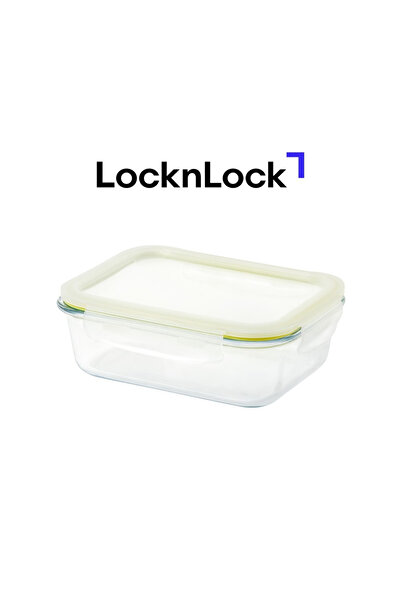 locknlock Fresh Oven-Safe Glass Rectangular Container 630ml – Airtight, Leakp...
