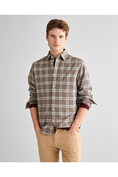 Gant Erkek Beyaz Regular Fit Bisiklet Yaka Gömlek