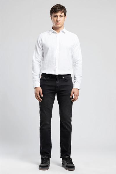 Lee Cooper Harry Men's Cotton Straight Jean Trousers Anthracite