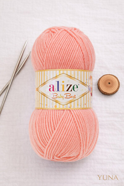 Alize Baby Best Baby Shawl Blouse Bistuyer 10% Bamboo Knitting Yarn 145 Coral