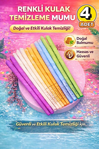 Filkete Kulak Temizleme Mumu Seti 2 Çift 4 Adet