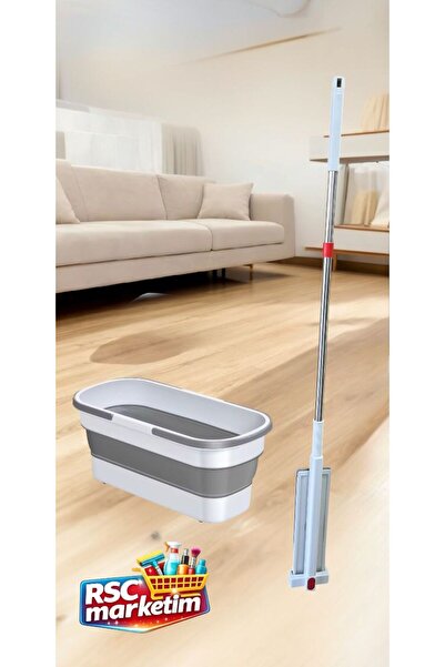 RSC MARKETİM Kendinden Sıkmalı Tekerli Kovalı Mop Seti - Kendinden Sıkmalı Mo...