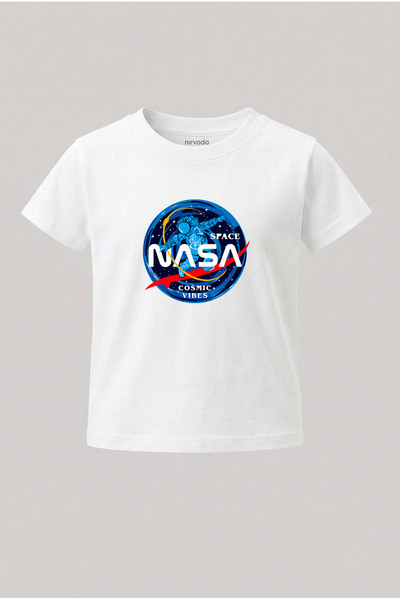 nirvoda Дитячий футболка Космічна NASA з принтом Дитячий футболка