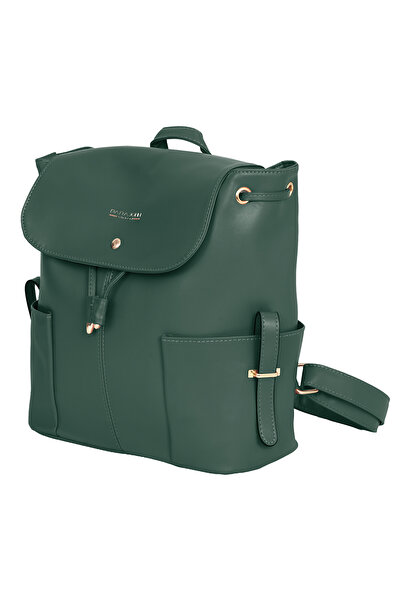 PARAJOHN London Women’s PU Leather Backpack with Flap Closure, Zipper Pocket ...