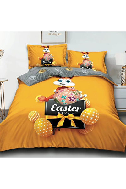 Casa Pucioasa Duvet Cover Set Set - 4 Pieces, 3D (Fine) PUMPKIN, 2 Persons 20...