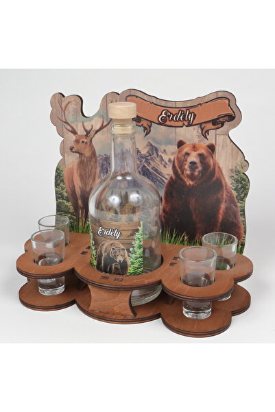 LimArt Minibar with glass and 4 brandy glasses - Erdély 1x500 ml, 4x50 ml, 24...