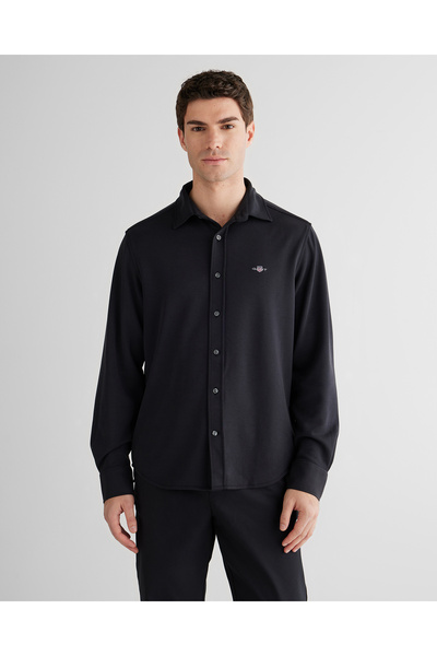 Gant Erkek Siyah Standart Fit Gömlek