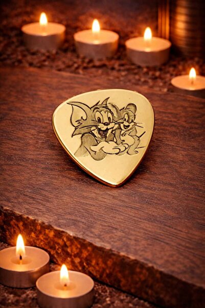 kisiyeozelpenaa Tom Ve Jery Lazer Kazımalı Metal Gitar Penası
