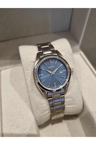 Seiko Metalik Çelik Bilezik 10 ATM Su Geçirmez Açık mavi kadran Safir camlı K...