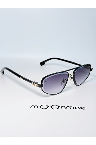 MOONMEE Jetpa Unisex Geometric Black Clear Glass Sunglasses
