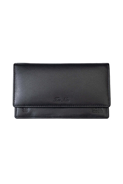 TORO NERO Women's wallet made of leather, black, Cloudy, Rfid protection