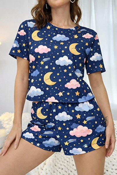 kuzey homewear Set pantaloni scurți cu mânecă scurtă Ryle Night