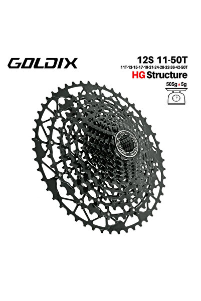 Choice1 12 Speed 11T-50T GOLDIX Ultralight Bicycle Cassette Freewheel Carbon ...