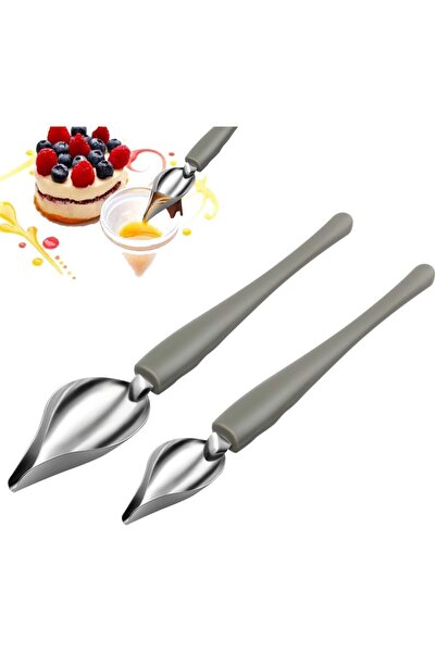 Arabest Culinary Precision Decorating Spoon Set, 2Pcs Drizzle Spoons,Professi...