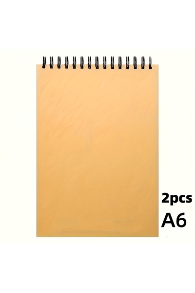 Choice 2PCS A6 2pcs of 30 Sheets Vintage Cowhide Textured Sketchbook - Acid-F...