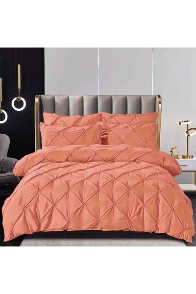 JOJO HOME Premium Duvet Cover Set set with Pleated , double bed, 6 pieces, St...
