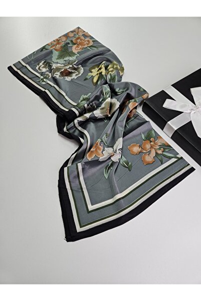 tomrisboutique Luxury Voile Silk Shawl Hijab Foulard Scarf Shawl Floral Patte...