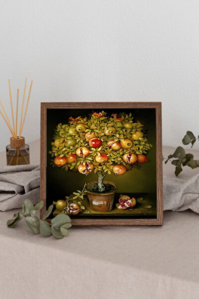 Dekorsiahome Tablou pătrat cu ramă din lemn TK3419