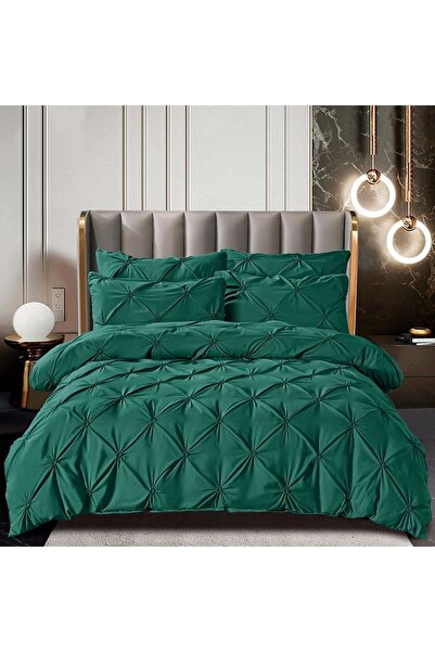 JOJO HOME Premium Duvet Cover Set set with Pleated , double bed, 6 pieces, St...