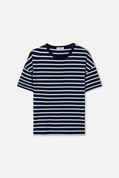 Mudo Striped Oversize Crew Neck T-Shirt