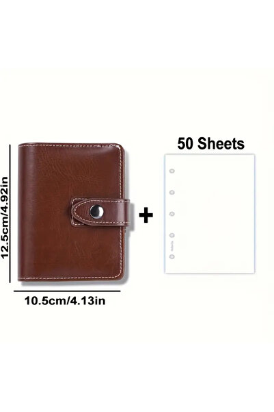 Choice Brown A7 Faux Leather Japanese Stationery Portable Journal Notebooks T...