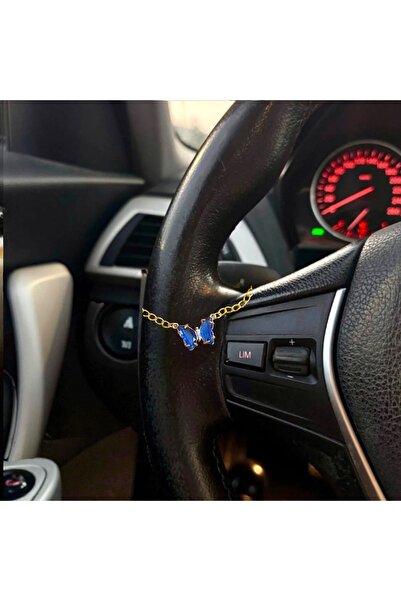 feyza collection Otomobil Direksiyon Charmı, Oto Aksesuarı, Kristal Kelebek A...