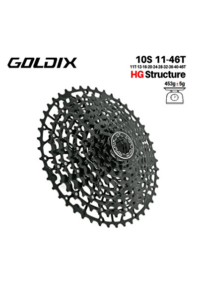 Choice17 10 Speed 11T-46T GOLDIX Ultralight Bicycle Cassette Freewheel Carbon...