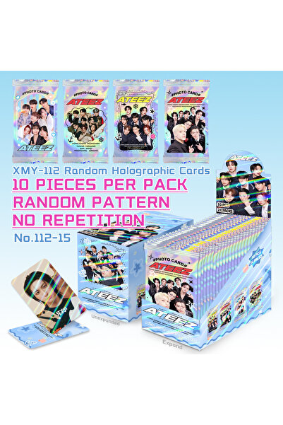 Choice1 1 box of 24 packs Spot SKZOO ATEEZ New Flash Card Laser Color Plastic...