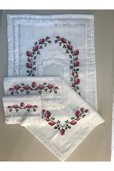 Meram Çeyiz SARRA Marka Kaneviçe seccade seti 4 lü