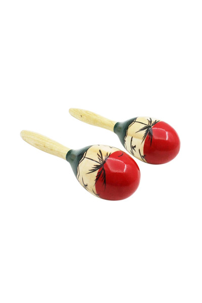 Choice ماراكاس خشبية ملونة من شجرة جوز الهند (زوج واحد) - خشخيشات إيقاعية خشب...