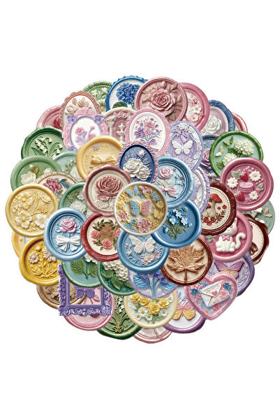 Choice ٥٠ قطعة من ملصقات بلاستيكية PET مزخرفة، مثالية لتزيين أغطية الهواتف، و...