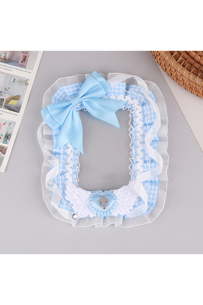 Choice1 Blue 1PC Sleeve Bow Photard Holder DIY Fabric Pendant Photo Card Hold...