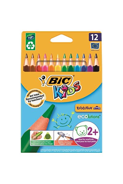 Bic Creioane colorate triunghiulare Kids Evolution 4,3 mm, 12 buc.