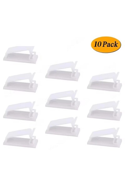 Choice black 10pcs Self-adhesive Cable Organizer Cable Clamp Clips Holder Cla...