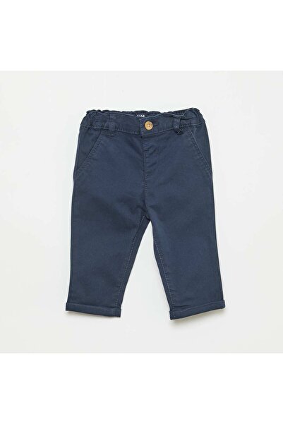 KIABI Stretch Cotton Straight Leg Chinos BLUE