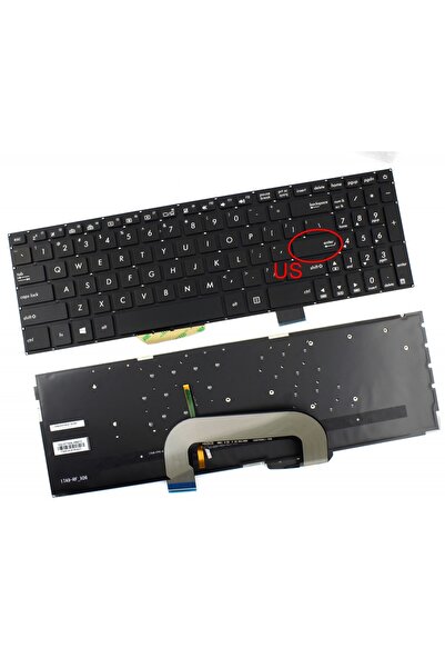 ASUS Tastatura 0KN1-2R2FS12 iluminata layout US fara rama enter mic